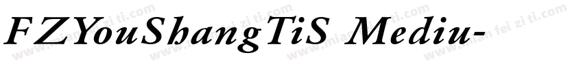 FZYouShangTiS Mediu字体转换